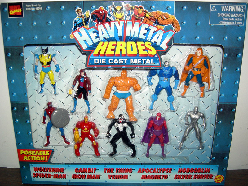 metal superhero figures