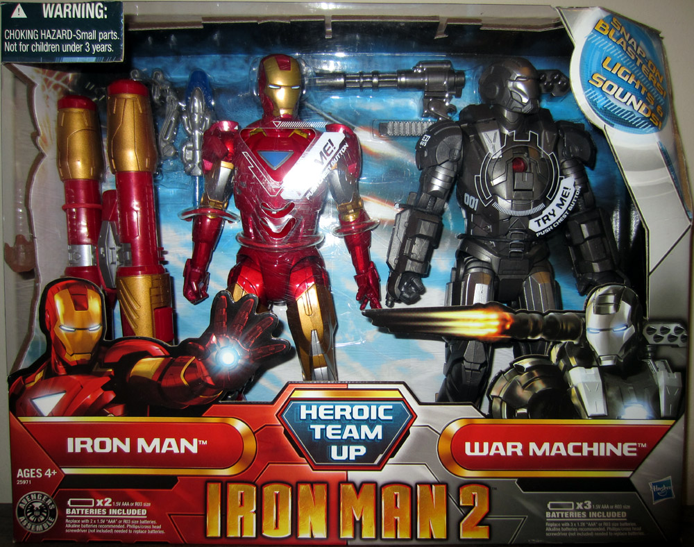 Iron Man 2 War Machine Figures Heroic Team Up 10 Inch