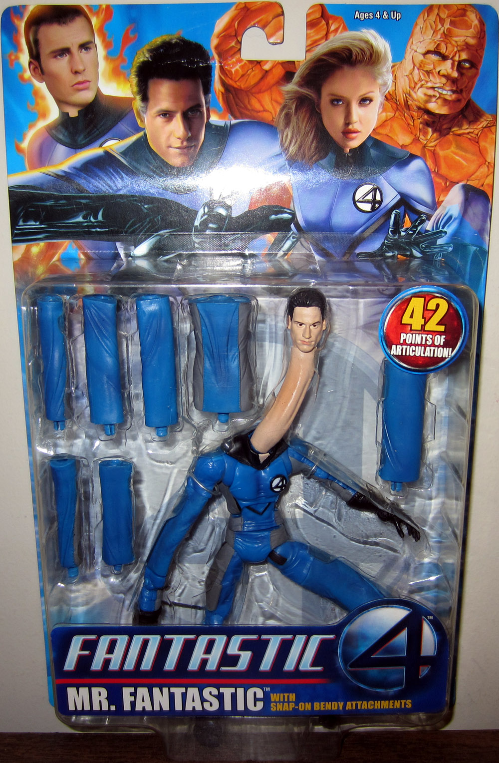 Mr Fantastic with SnapOn Bendy Attachments Action Figure 4 Four Movie