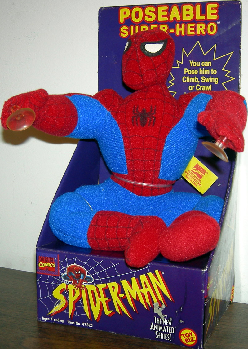 large stuffed spider man