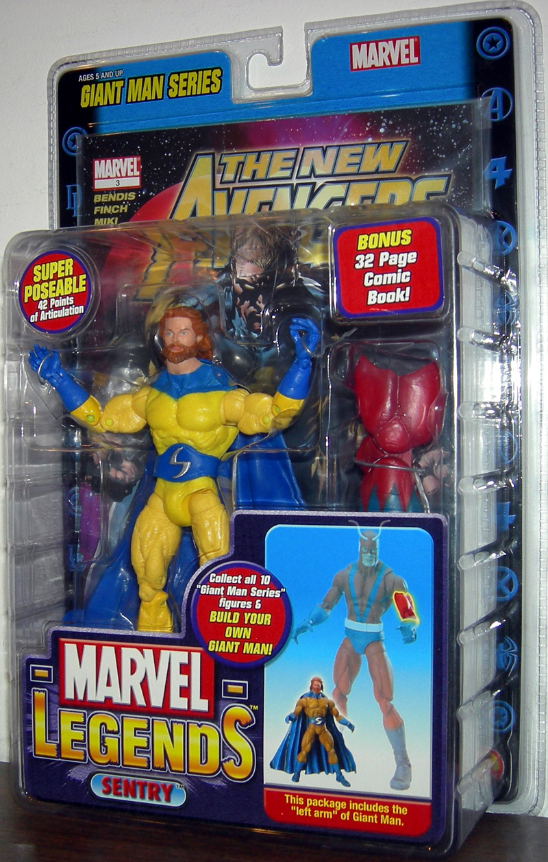 Sentry Marvel Legends Figure Bright Yellow Variant Beard