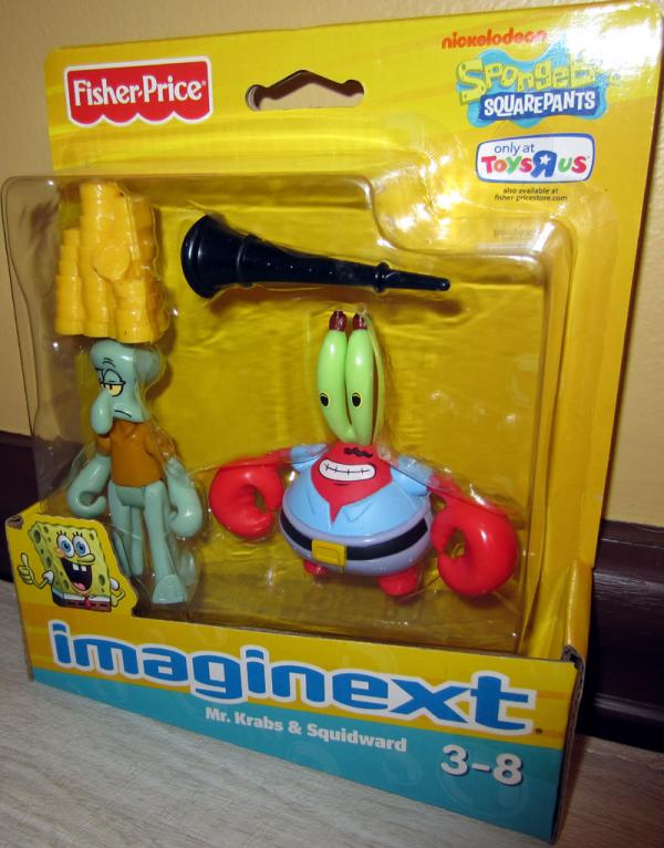 Mr Krabs Squidward Imaginext Toys R Us Exclusive action figures