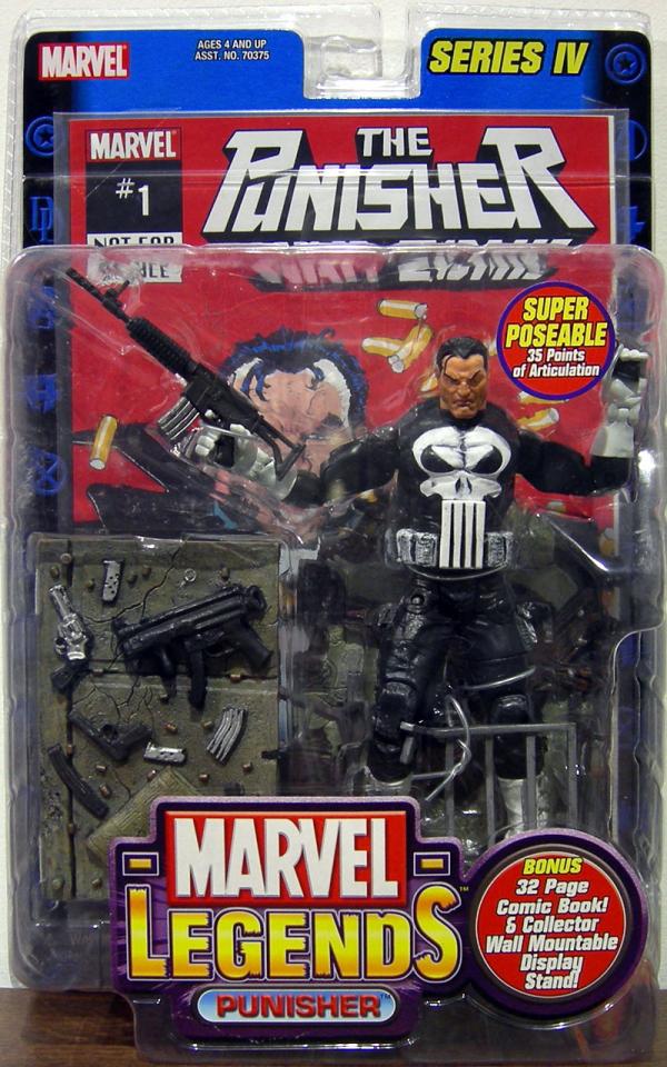 Punisher Action Figure Marvel Legends Series Iv Toy Biz