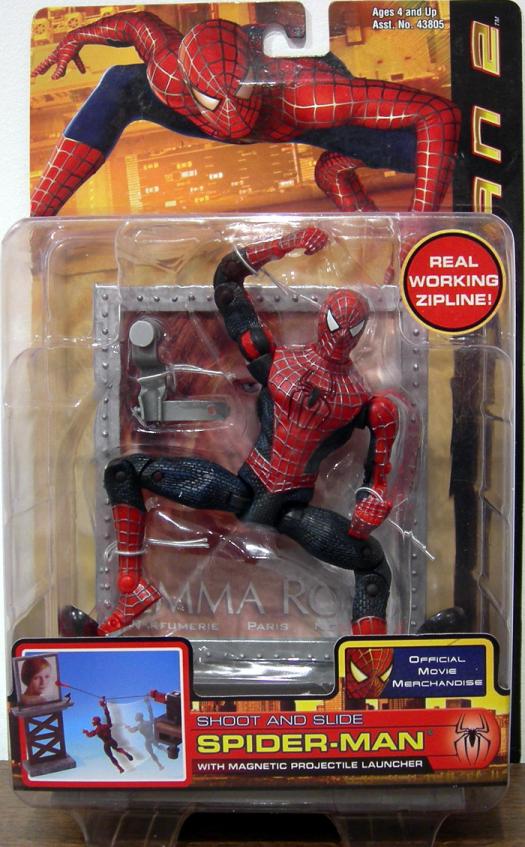 Shoot Slide SpiderMan Action Figure 2 Movie Toy Biz